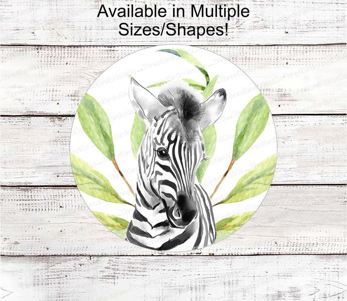 Zebra Sign - Jungle Animals - Safari Sign