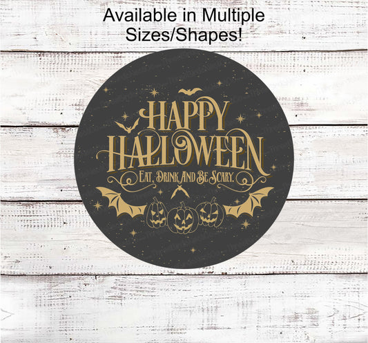 Halloween Signs - Halloween Bats - Halloween Wreath - Vintage Halloween - Jack O Lantern Sign - Halloween Wreath Attachments