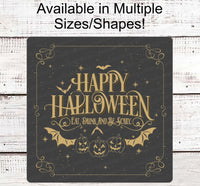 
              Halloween Signs - Halloween Bats - Halloween Wreath - Vintage Halloween - Jack O Lantern Sign - Halloween Wreath Attachments
            