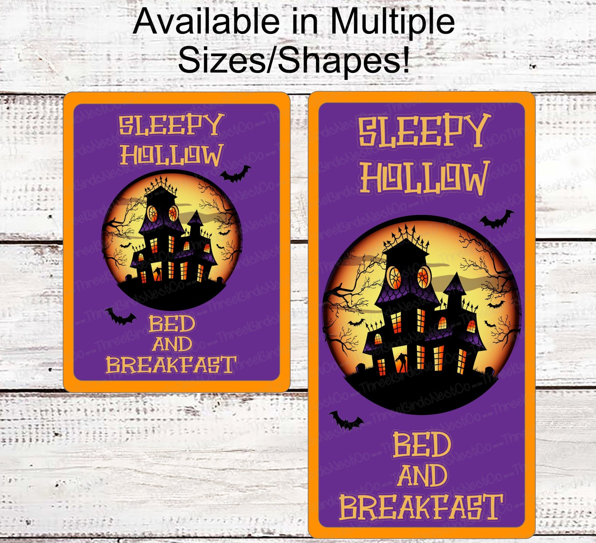 Halloween Wreath Signs - Headless Horseman - Sleepy Hollow - Haunted House Sign - Jack O Lantern Sign - Spooky Sign - Halloween Signs