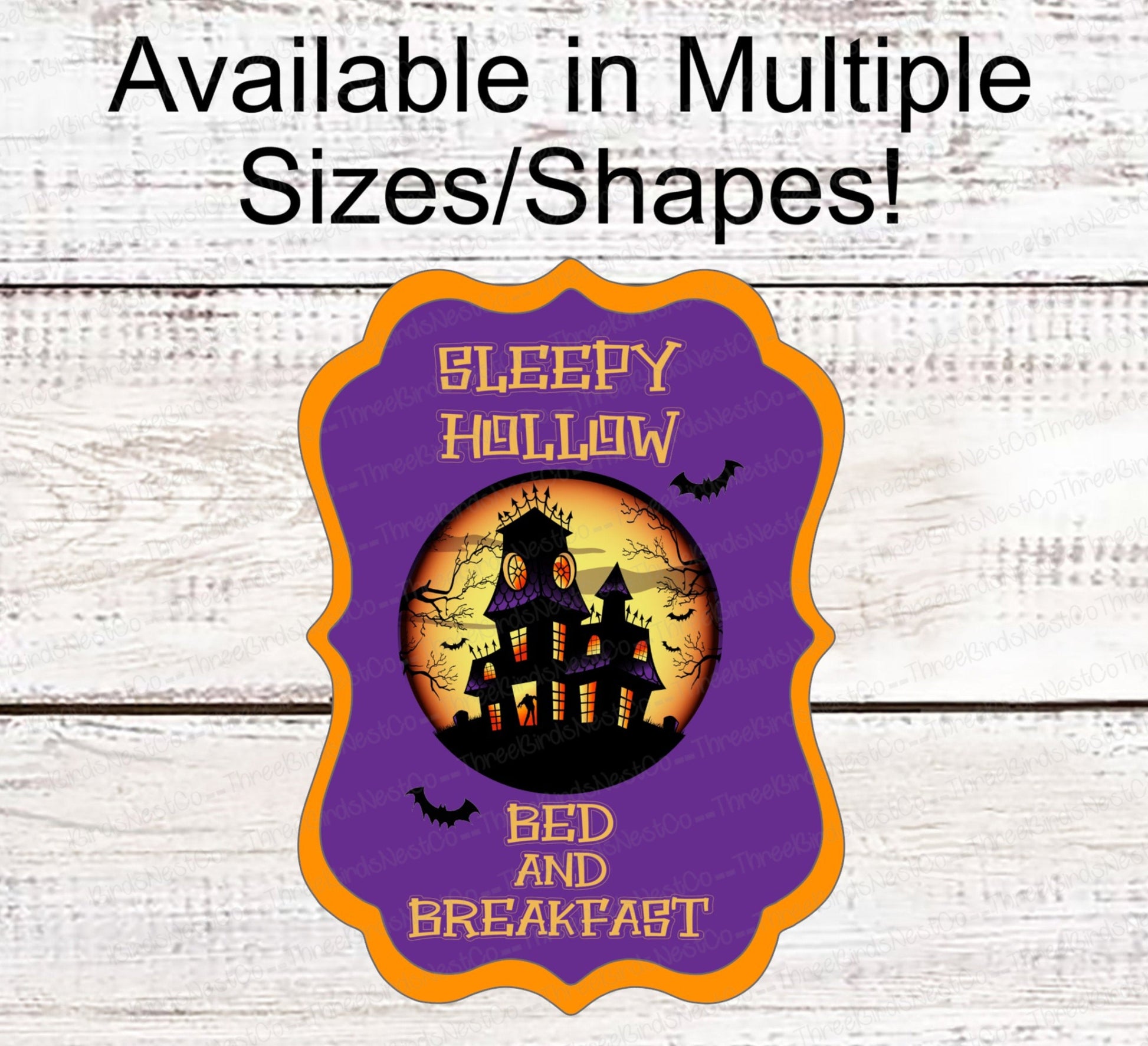 Halloween Wreath Signs - Headless Horseman - Sleepy Hollow - Haunted House Sign - Jack O Lantern Sign - Spooky Sign - Halloween Signs