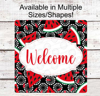 
              Watermelon Wreath Sign - Watermelon Welcome Sign - Watermelon Sign - Welcome Wreath Sign - Summer Wreath Sign
            