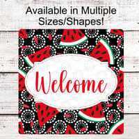 Watermelon Wreath Sign - Watermelon Welcome Sign - Watermelon Sign - Welcome Wreath Sign - Summer Wreath Sign