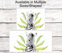 
              Zebra Sign - Jungle Animals - Safari Sign
            