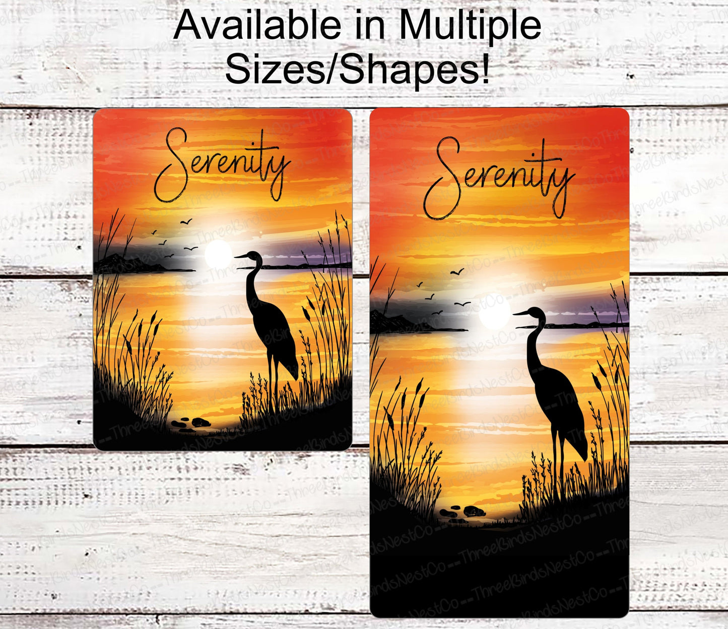 Beach Wreath Sign - Crane Sign - Heron Sign - Heron Welcome Sign - Beach Welcome Sign - Nautical Sign