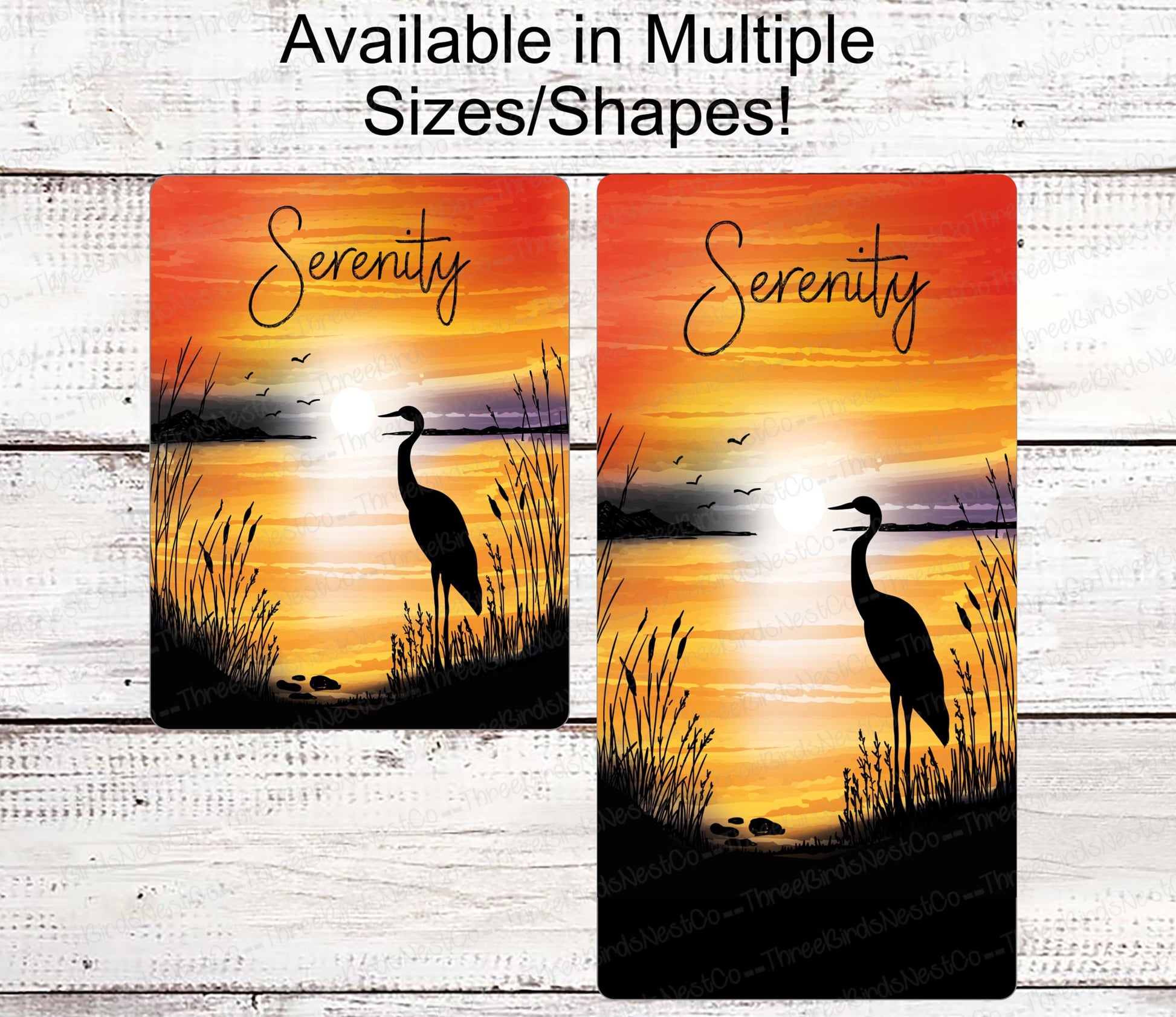 Beach Wreath Sign - Crane Sign - Heron Sign - Heron Welcome Sign - Beach Welcome Sign - Nautical Sign