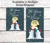
              Snowman Sign - Snowman couple Sign - Welcome Wreath Sign - Christmas Sign - Christmas Gifts - Mistletoe Sign
            