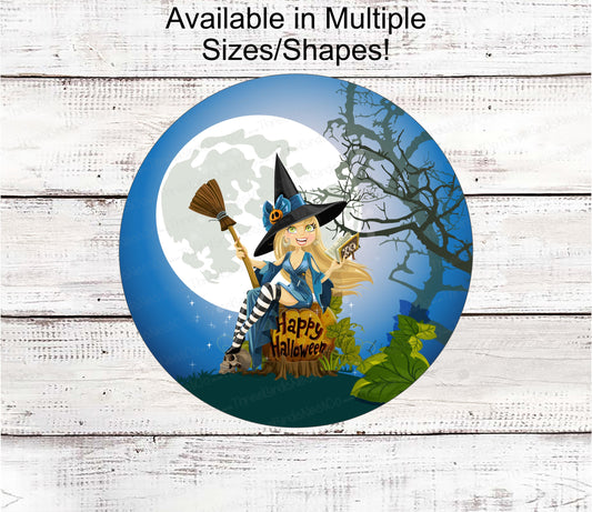 Halloween Signs - Witch Sign - Halloween Witch- Halloween Wreath - Halloween Wreath Attachments - Halloween Decor - Cute Halloween Decor