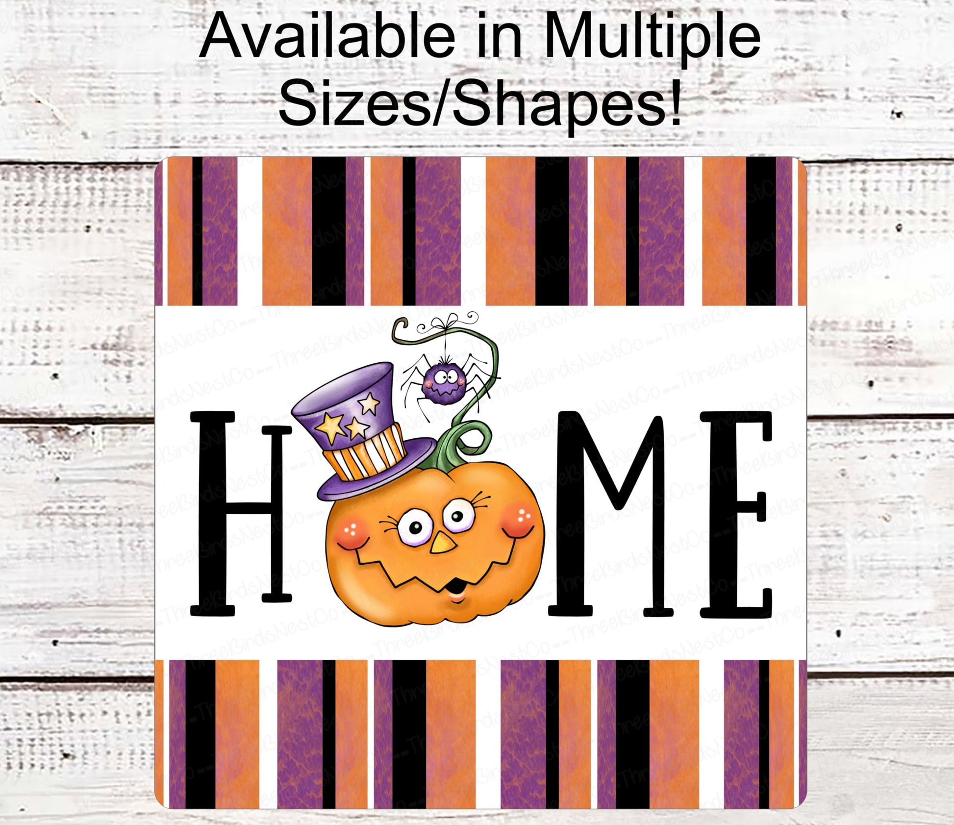 Home Wreath Sign - Home Sign - Halloween Signs - Jack O Lantern Sign - Halloween Home Sign - Halloween Decor - Cute Halloween Decor