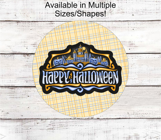 Happy Halloween Sign - Halloween Word Art - Pastel Halloween