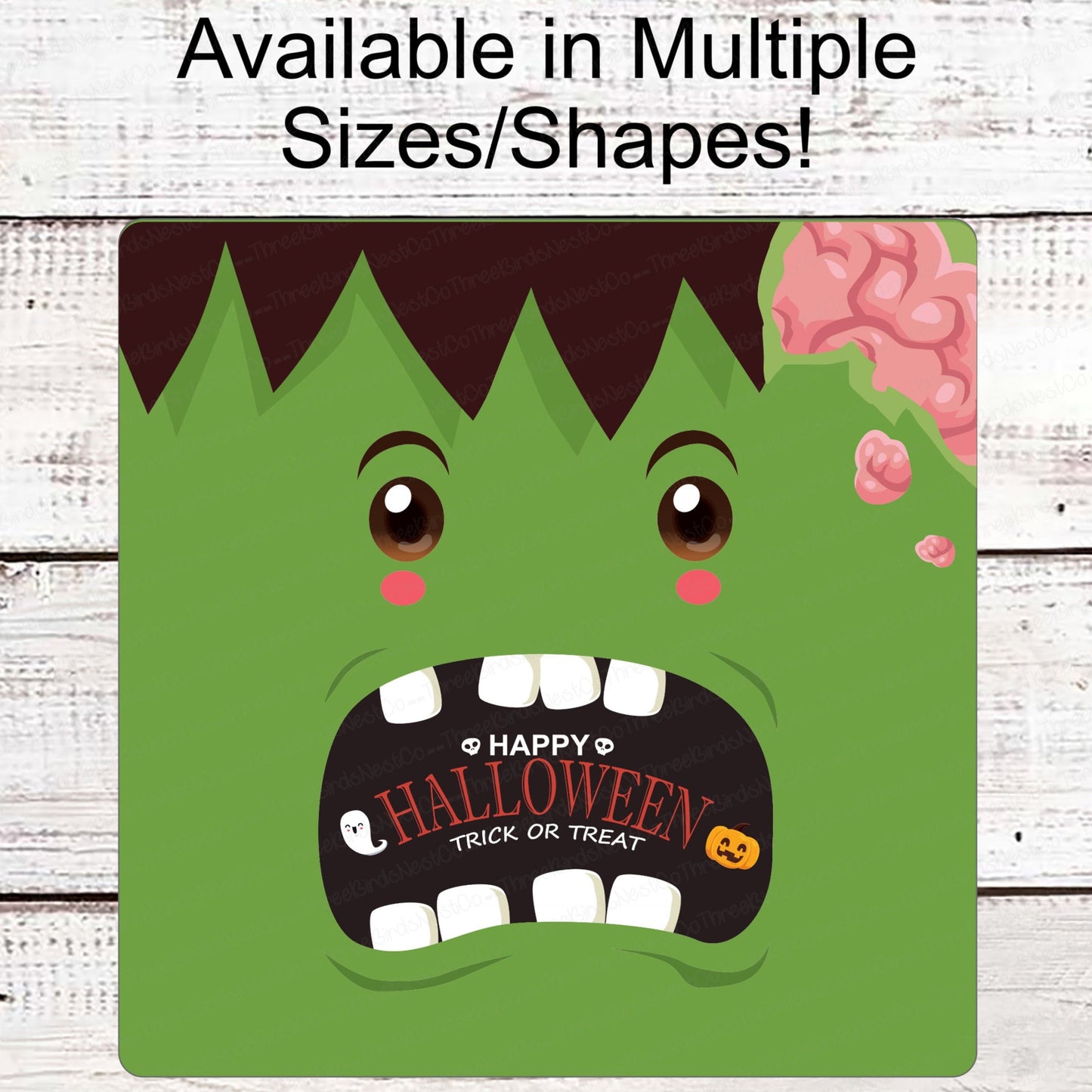 Happy Halloween Sign - Trick or Treat Sign - Monster of Frankenstein Sign