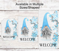 
              Christmas Welcome Sign - Winter Gnome Sign - Christmas Gnome - Snowflake Gnome - Winter Welcome Sign - Rustic Gnome
            