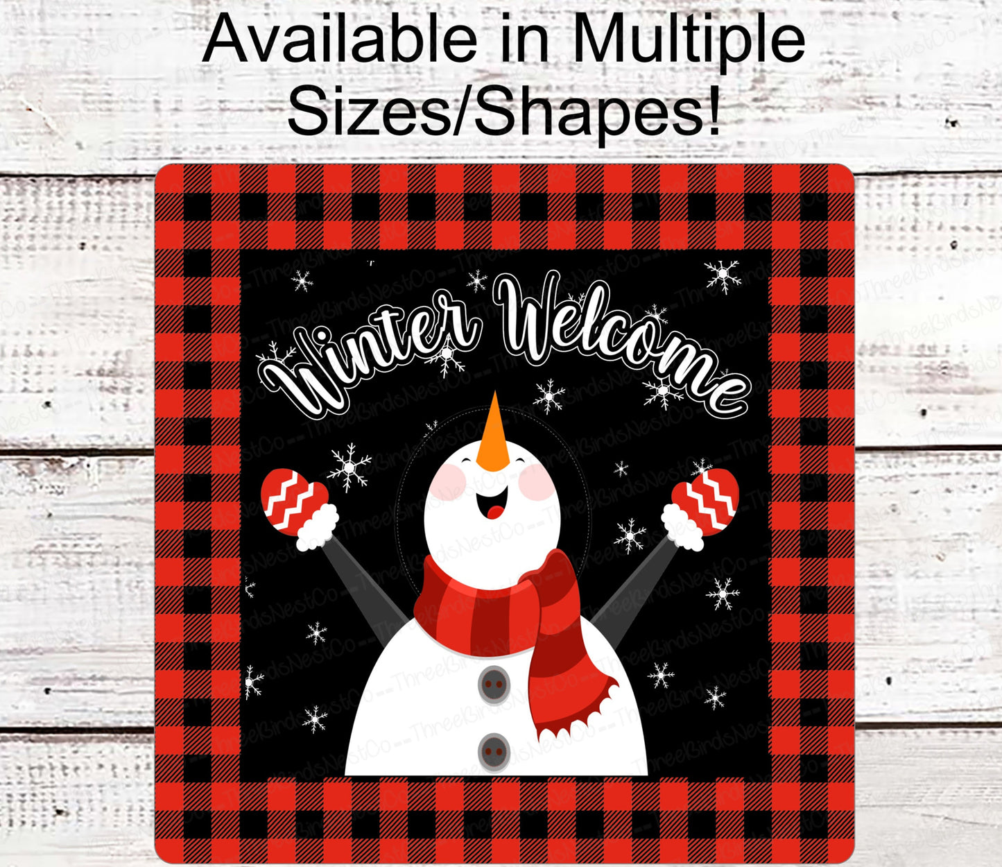 Snowman Sign - Snowman Welcome Sign - Welcome Wreath Sign - Welcome Winter Sign - Winter Welcome Sign - Welcome Wreath Signs