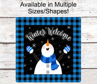 
              Snowman Sign - Snowman Welcome Sign - Welcome Wreath Sign - Welcome Winter Sign - Winter Welcome Sign - Welcome Wreath Signs
            