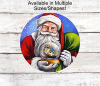 
              Christmas Wreath Signs - Nativity Sign - Santa Signs - Jesus Sign - Jesus is the Reason - Snow Globe Sign
            