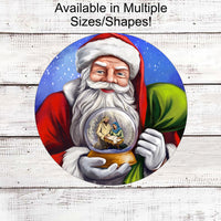 Christmas Wreath Signs - Nativity Sign - Santa Signs - Jesus Sign - Jesus is the Reason - Snow Globe Sign