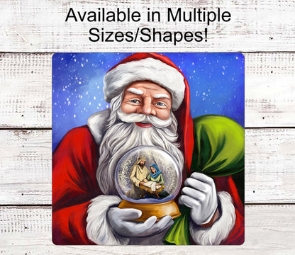 Christmas Wreath Signs - Nativity Sign - Santa Signs - Jesus Sign - Jesus is the Reason - Snow Globe Sign