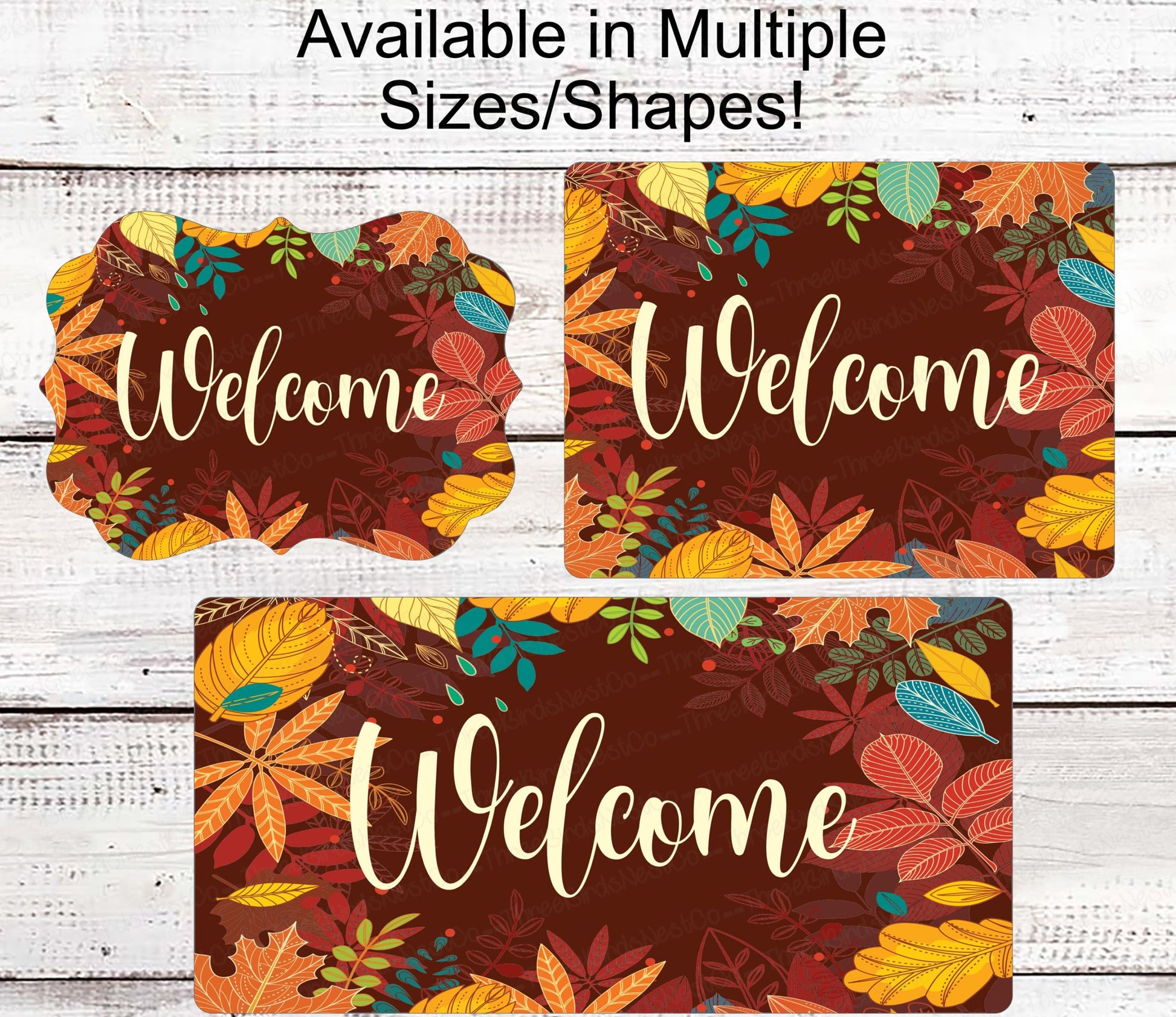 Fall Welcome Sign - Welcome Fall Sign - Thanksgiving Sign - Fall Leaves Sign - Autumn Sign - Fall Floral
