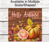 
              Hello Autumn Sign - Fall Welcome Sign - Welcome Fall Sign - Pumpkin Sign - Pastel Fall Pumpkin - Thanksgiving Sign - Fall Floral
            