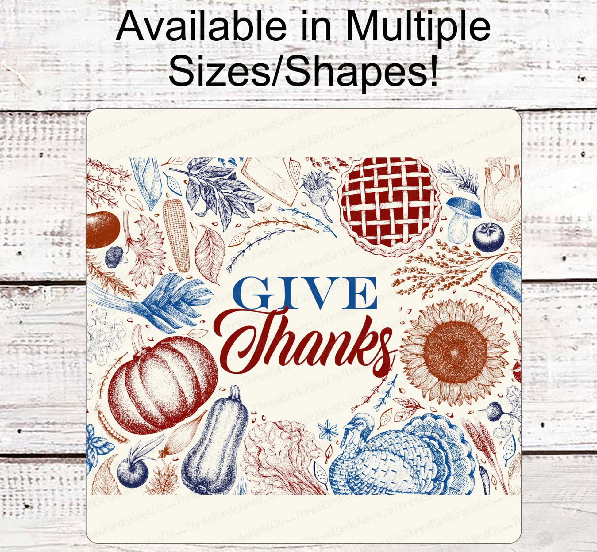Fall Welcome Sign - Give Thanks Sign - Pumpkin Sign - Sunflower Sign - Thanksgiving Sign - Thankful Sign - Autumn Sign - Fall Floral