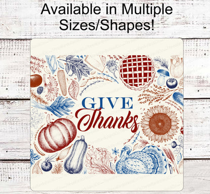 Fall Welcome Sign - Give Thanks Sign - Pumpkin Sign - Sunflower Sign - Thanksgiving Sign - Thankful Sign - Autumn Sign - Fall Floral