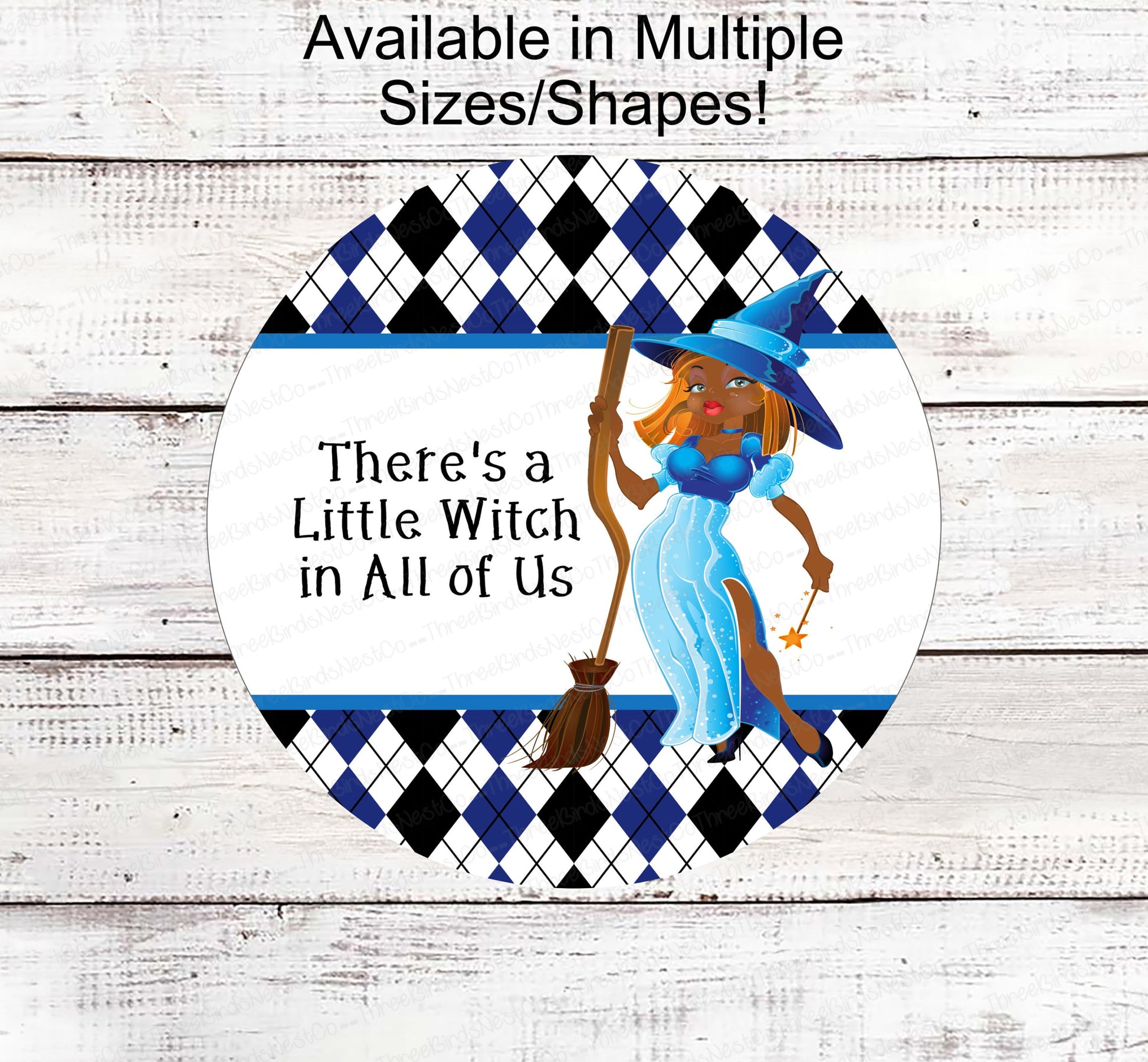 Halloween Wreath Signs - Witch Sign - Black Girl - Black Witch - Halloween Wreath Attachments - Halloween Decor - African American Art
