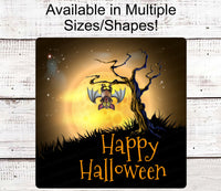 
              Happy Halloween Sign - Hanging Bat Sign - Spooky Halloween Sign
            