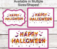 
              Happy Halloween Sign - Halloween Word Art - Bats Sign - Pastel Halloween
            