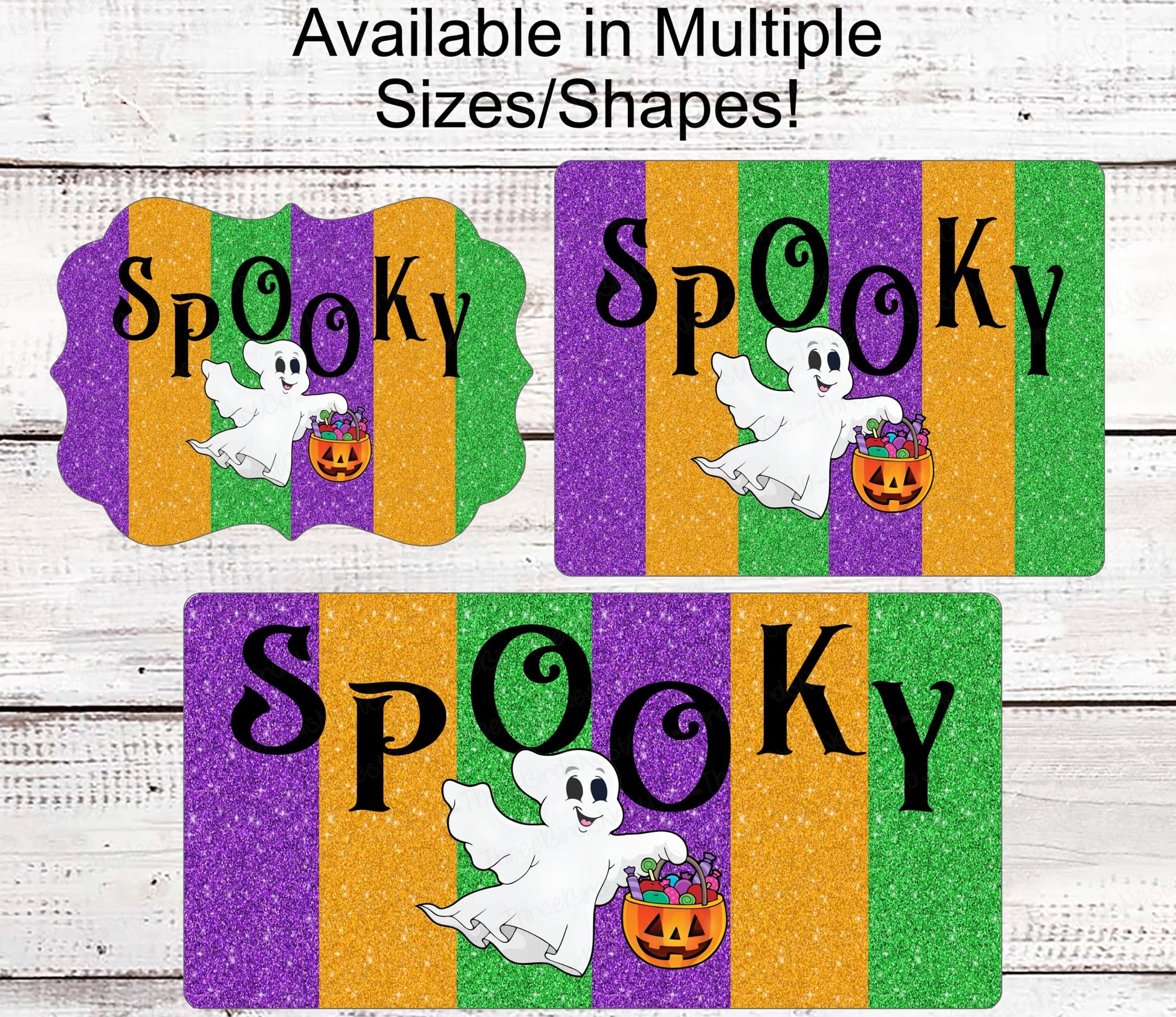 Happy Halloween Sign - Trick or Treat Sign - Spooky Sign - Ghost Sign