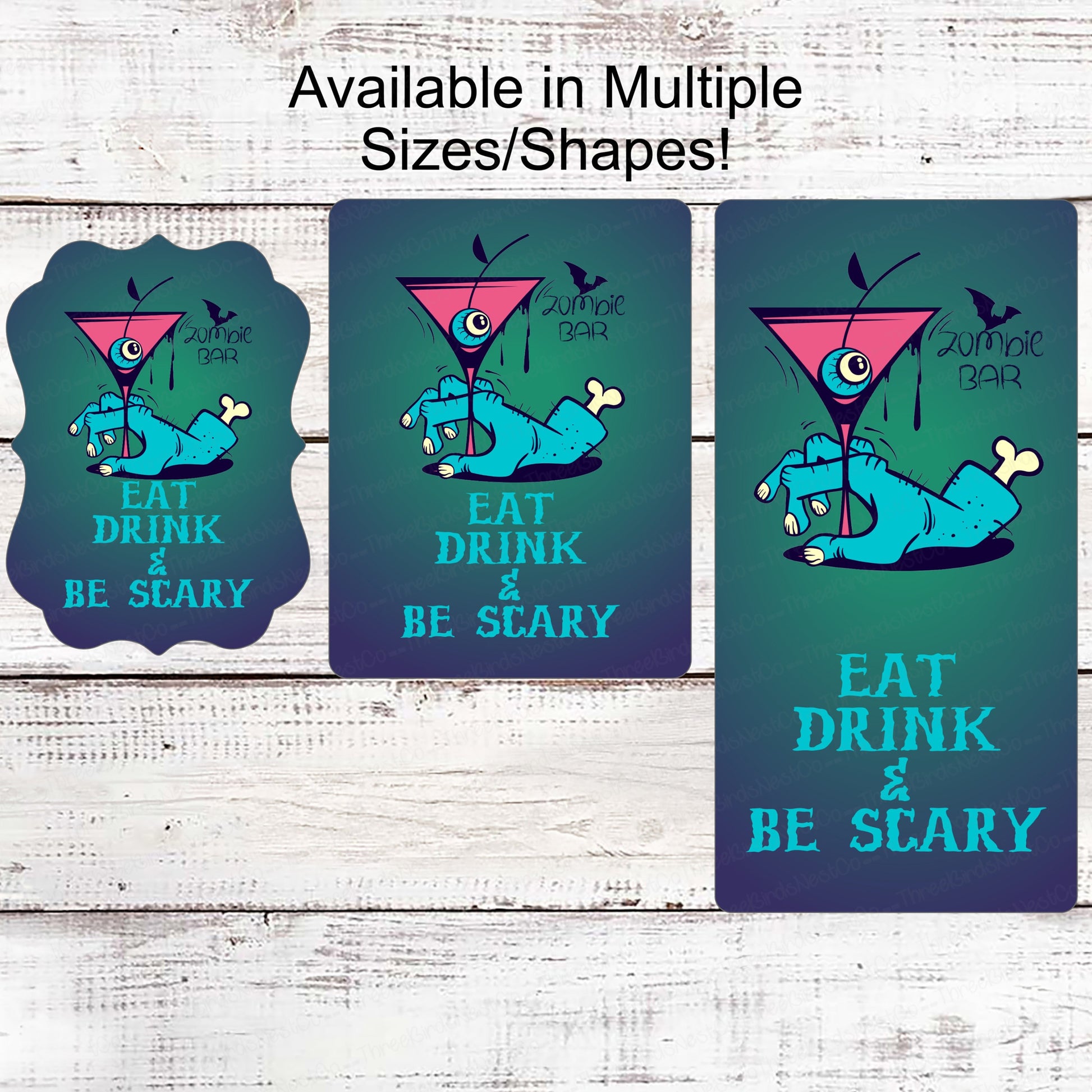Eat Drink and Be Scary - Happy Halloween Sign - Halloween Welcome Sign - Eat Drink and Be Scary - Halloween Cocktail - Halloween Monster