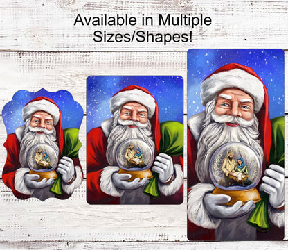 Christmas Wreath Signs - Nativity Sign - Santa Signs - Jesus Sign - Jesus is the Reason - Snow Globe Sign