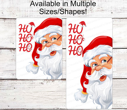 Christmas Wreath Signs - Christmas Sign - Ho Ho Ho Sign - Merry Christmas Sign - Here Comes Santa Claus - Snowflakes Sign