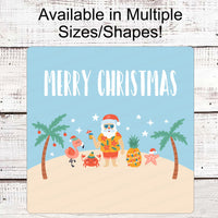 Christmas Wreath Signs - Santa Signs - Beach Christmas Signs - Christmas at the Beach - Beach Cocktail Sign