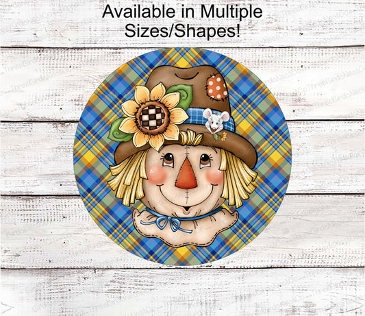 Fall Wreath Signs - Scarecrow Sign - Sunflower Sign - Mouse Sign - Thanksgiving Sign - Hello Fall Sign - Autumn Sign