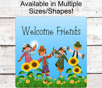 
              Fall Wreath Signs - Scarecrow Sign - Sunflower Sign - Welcome Friends Sign - Thanksgiving Sign - Hello Fall Sign - Autumn Sign
            