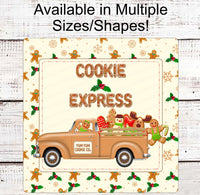 
              Christmas Wreath Sign - Gingerbread Man Sign - Christmas Truck - Candy Cane Sign - Old Truck Signs - Christmas Cookies - Christmas Holly
            