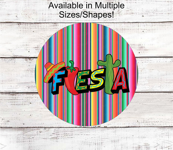 Fiesta Sign - Mexican Blanket Sign - Festive Sign - Carnival Sign - Jubilee Sign - Sombrero Sign