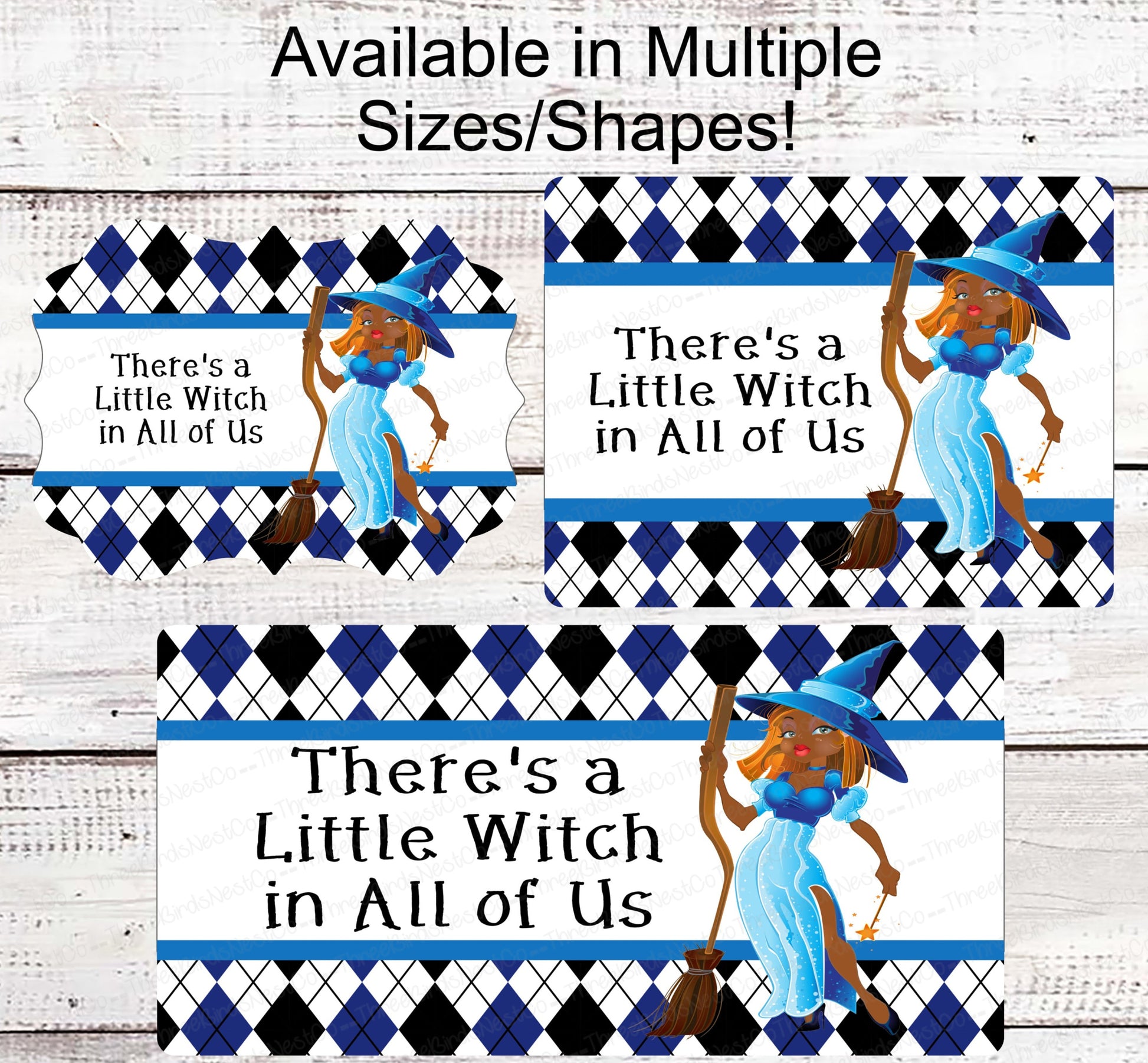 Halloween Wreath Signs - Witch Sign - Black Girl - Black Witch - Halloween Wreath Attachments - Halloween Decor - African American Art