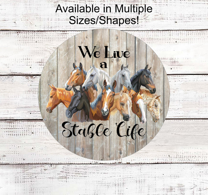 Stable Life Sign - Farm Life Sign - Horse Sign - Horse Welcome Sign - Horse Wreath Signs - Farmhouse Wreath Sign - Farm Wreaths Signs