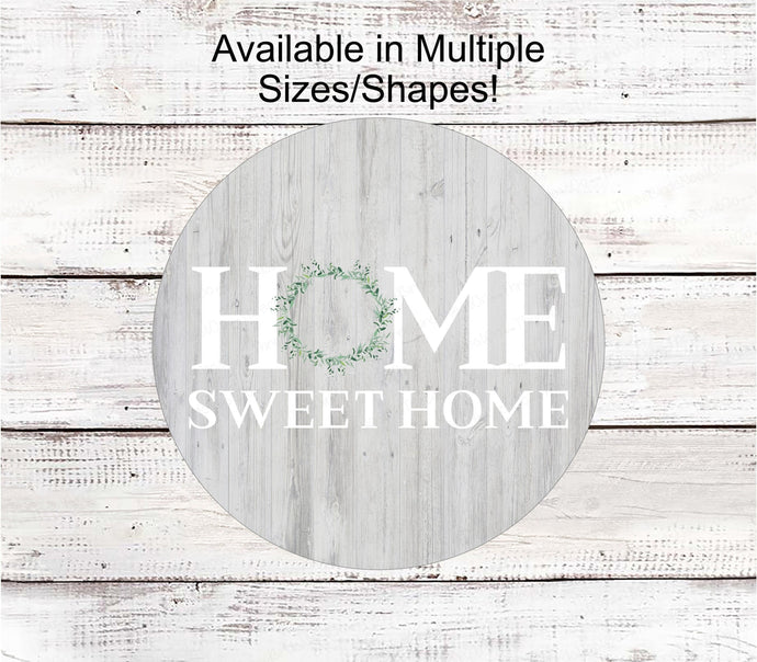 Home Sweet Home Sign - Farmhouse Wreath Sign - Farm Wreaths Signs - Front Door Decor - Wreath Center - Everyday Sign