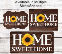 
              Home Sweet Home Sign - Sunflowers Sign - Farmhouse Wreath Sign - Farm Wreaths Signs - Front Door Decor - Wreath Center - Everyday Sign
            