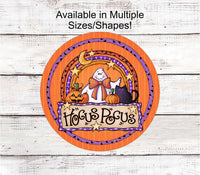 
              Halloween Wreath Signs - Hocus Pocus Sign - Black Cat Sign - Ghost Sign - Spooky Sign - Jack O Lantern Sign
            