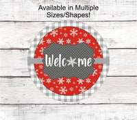 
              Winter Wreath Signs - Snowflake Sign - Winter Welcome Sign - Welcome Wreath Sign
            