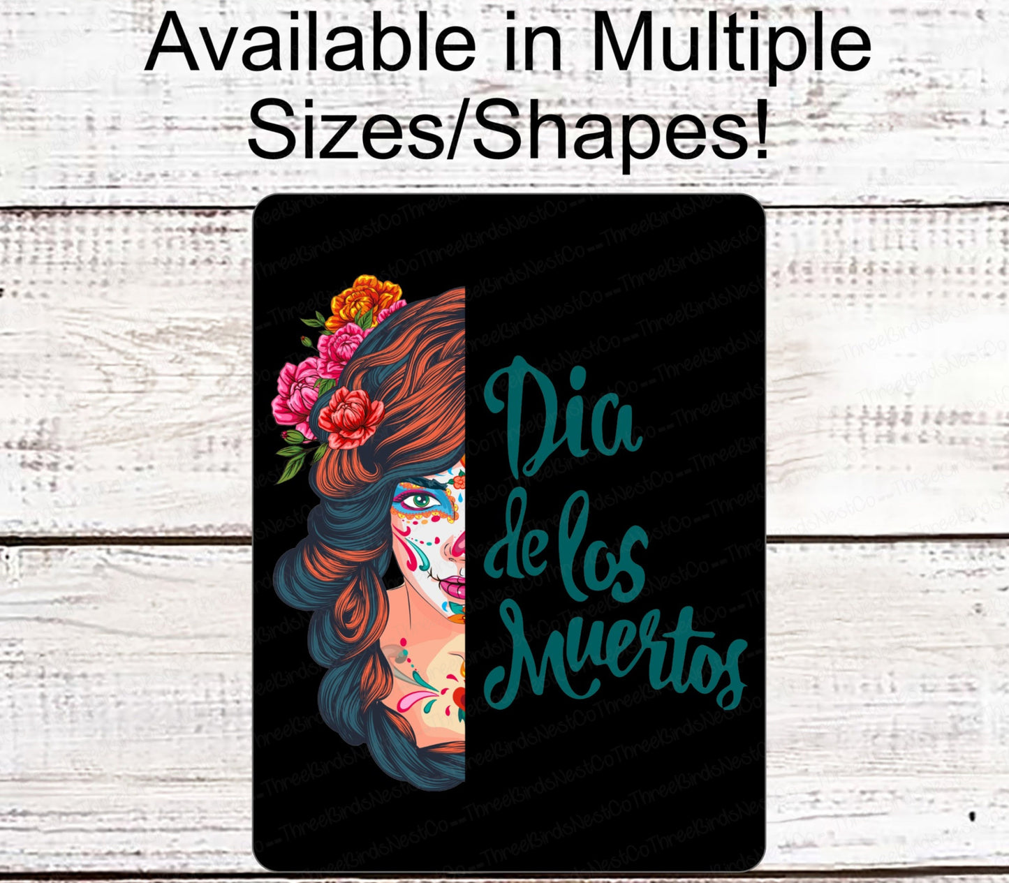 La Catrina Sign - Day of the Dead Sign - Halloween Wreath Signs - Día de los Muertos - Skeleton Sign - Sugar Skull Sign