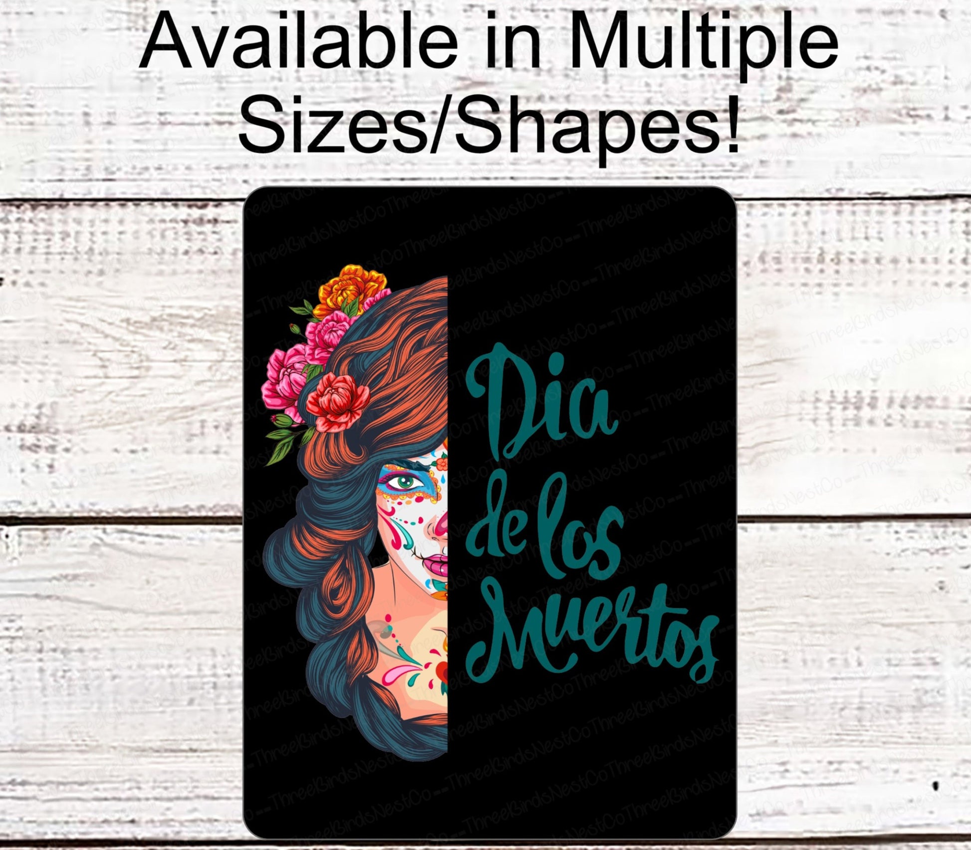 La Catrina Sign - Day of the Dead Sign - Halloween Wreath Signs - Día de los Muertos - Skeleton Sign - Sugar Skull Sign