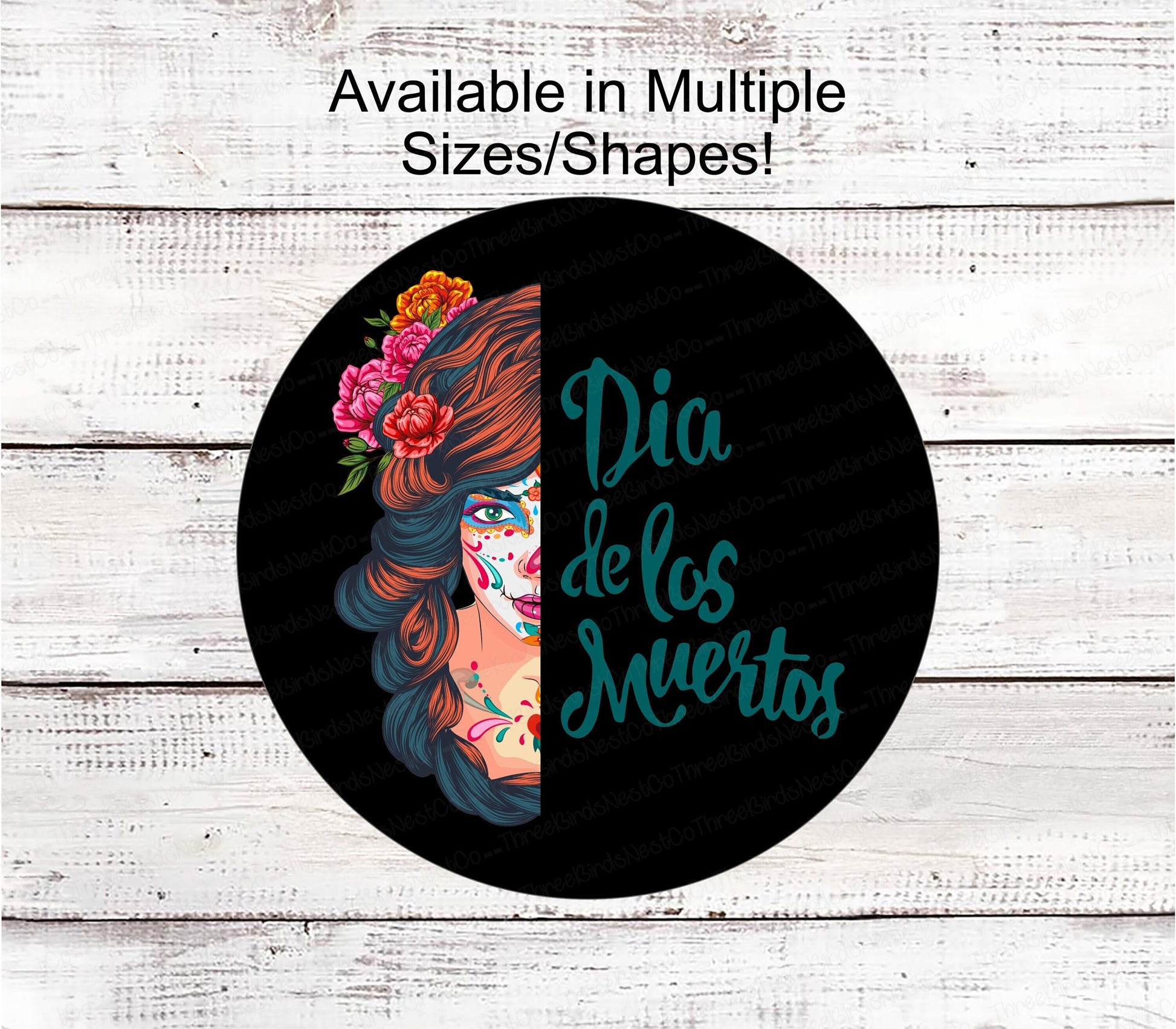 La Catrina Sign - Day of the Dead Sign - Halloween Wreath Signs - Día de los Muertos - Skeleton Sign - Sugar Skull Sign