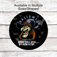 Halloween Wreath Signs - Halloween Witch Sign - Broom Sign - Spooky Sign - Wreath Supplies - Wreath Centers