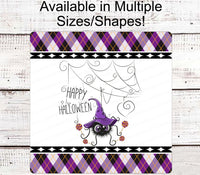 
              Halloween Signs - Halloween Spider Sign - Halloween Candy - Halloween Wreath Attachments - Happy Halloween - Cute Halloween Decor
            