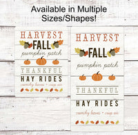 
              Fall Welcome Sign - Happy Fall Sign - Fall Words Signs - Autumn Signs - Pumpkin Patch Sign - Thankful Sign - Hay Rides Sign
            