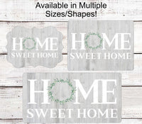 
              Home Sweet Home Sign - Farmhouse Wreath Sign - Farm Wreaths Signs - Front Door Decor - Wreath Center - Everyday Sign
            